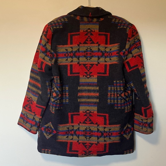 Rhonda Stark Vintage Aztec Patterned Wool Blend Women's Jacket - Picture 5 of 5